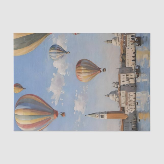 Luftballooning über venezianische Ölfarbe, Seidenpapier (Vorderseite)