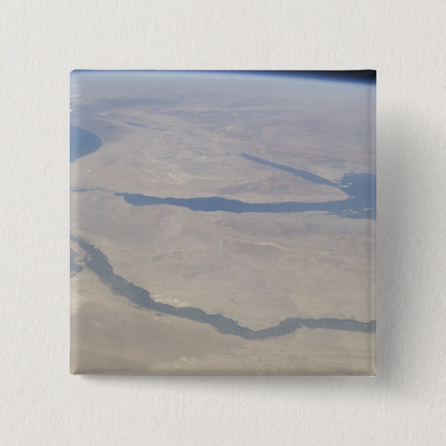 Luftbild Ägyptens und der Sinai-Halbinsel Button (Vorderseite)