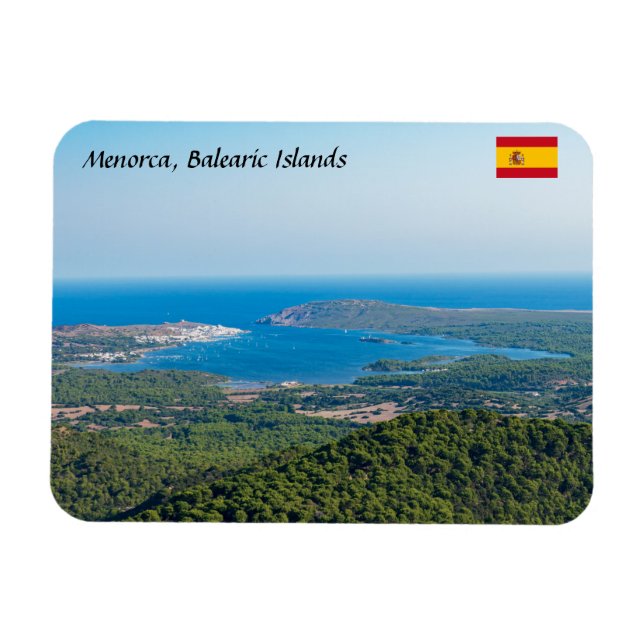 Luftbild auf Menorca vom Gipfel des Monte Toro Magnet (Horizontal)