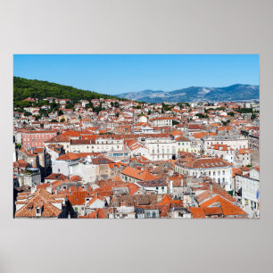 Luftbild auf Split City - Dalmatien, Kroatien Poster