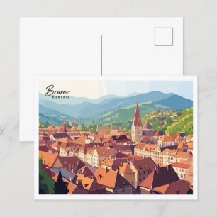 Luftbild Brasov Rumänien Kunstreisen Postkarte