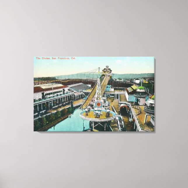 Luftbild der Fallschirme Leinwanddruck (Vorderseite)