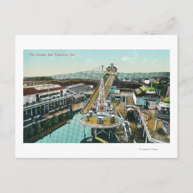 Luftbild der Fallschirme Postkarte (Vorderseite)