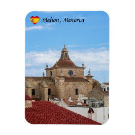 Luftbild der Kirche von Carmen - Mahon, Menorca Magnet