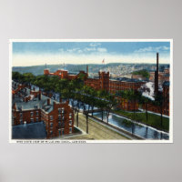 Luftbild der Mühle und des Kanals