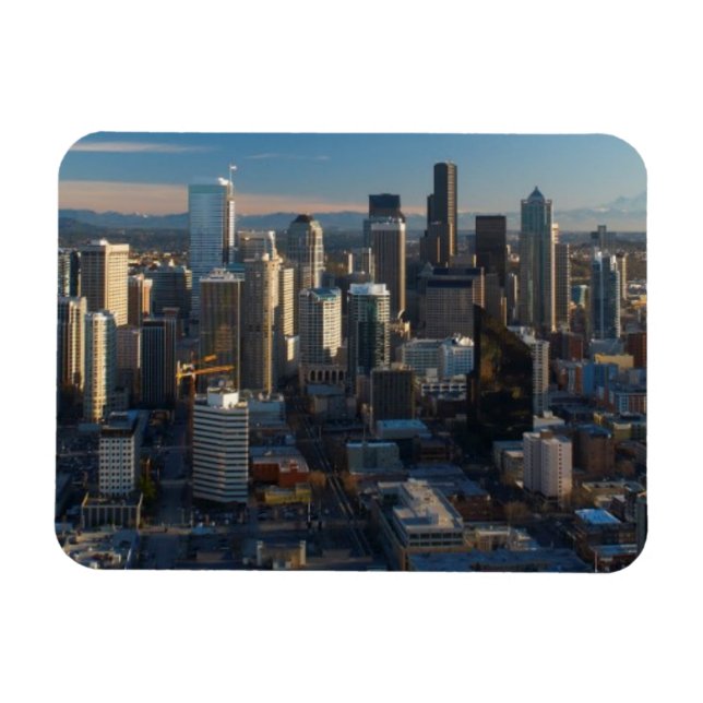 Luftbild der Skyline von Seattle Magnet (Horizontal)