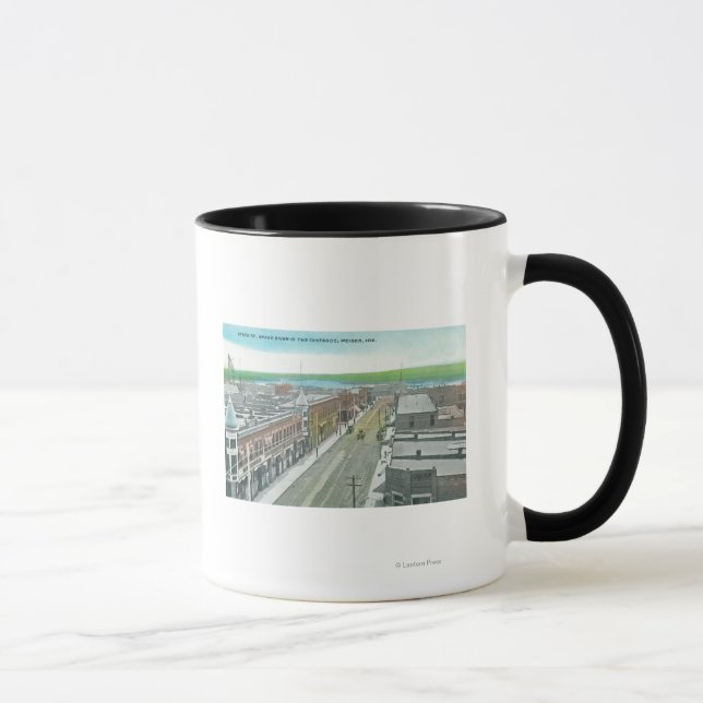 Luftbild der Staat Street und des Snake River Tasse (Rechts)