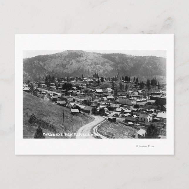 Luftbild der Stadt 14 Postkarte (Vorderseite)
