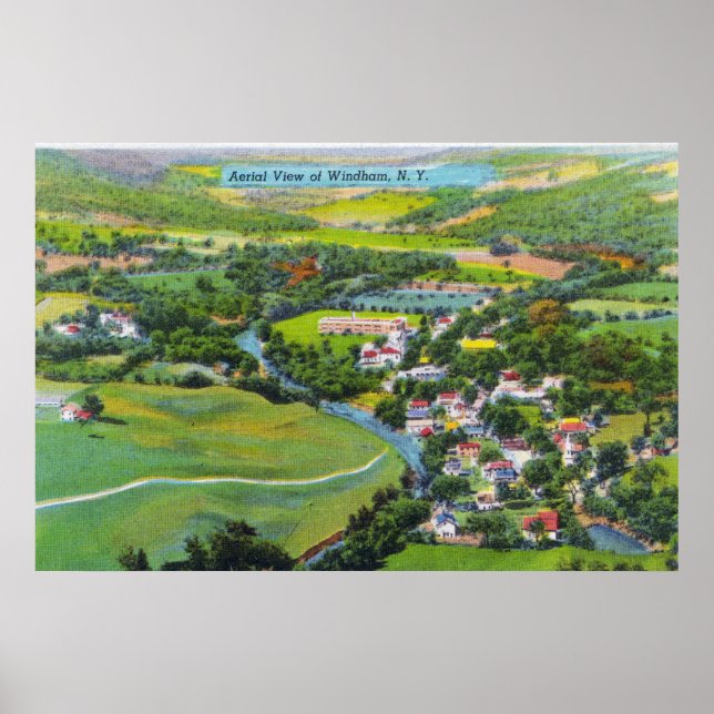 Luftbild der Stadt 6 Poster (Vorne)