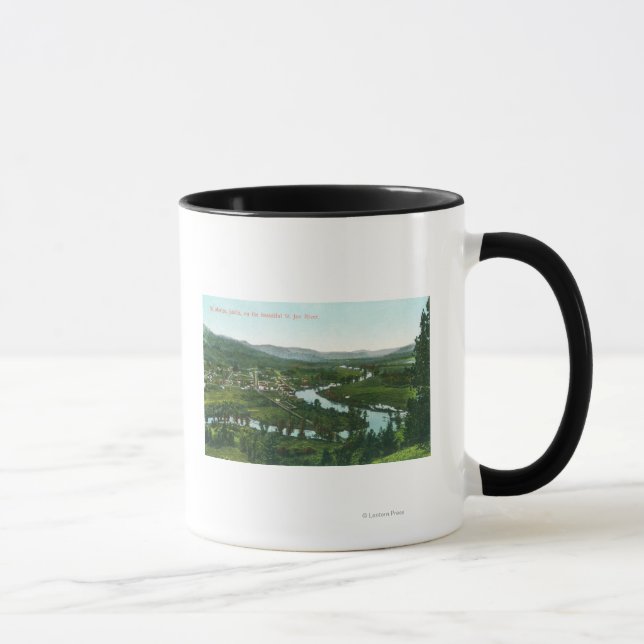 Luftbild der Stadt am St. Joe River Tasse (Rechts)