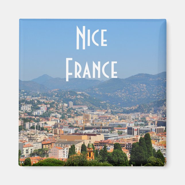 Luftbild der Stadt Nizza in Frankreich Magnet (Vorne)