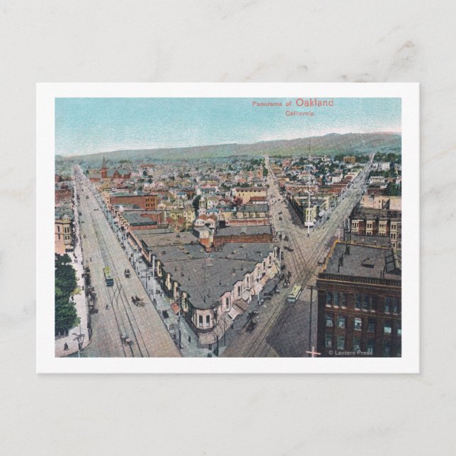 Luftbild der Stadt Oakland, CA Postkarte (Vorderseite)
