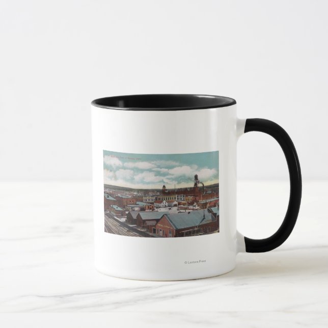 Luftbild der Stadt, ZugspurenNampa, ID Tasse (Rechts)