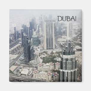 Luftbild der Stadtarchitektur von Dubai. Magnet