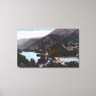 Luftbild des Blauen SeesMidlake, CA Leinwanddruck