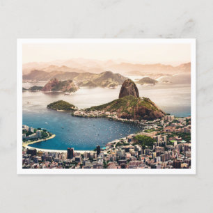 Luftbild des brasilianischen Rio de Janeiro Postkarte