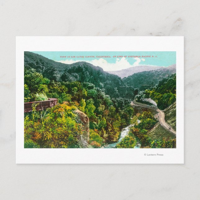 Luftbild des Canyons, Südpazifik Trai Postkarte (Vorderseite)