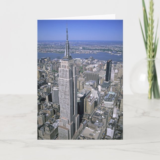 Luftbild des Empire State Gebäude und Karte (Vorderseite)