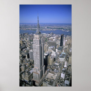 Luftbild des Empire State Gebäude und Poster