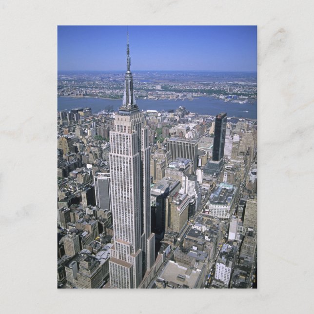 Luftbild des Empire State Gebäude und Postkarte (Vorderseite)