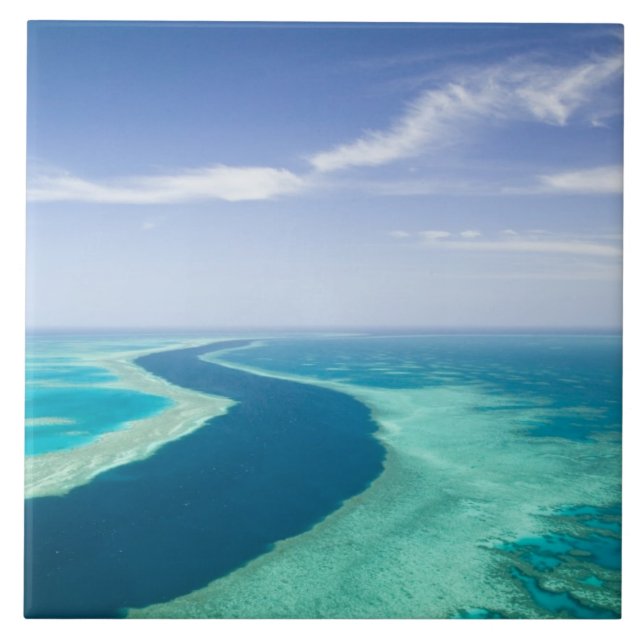 Luftbild des Great Barrier Reef am Fliese (Vorderseite)