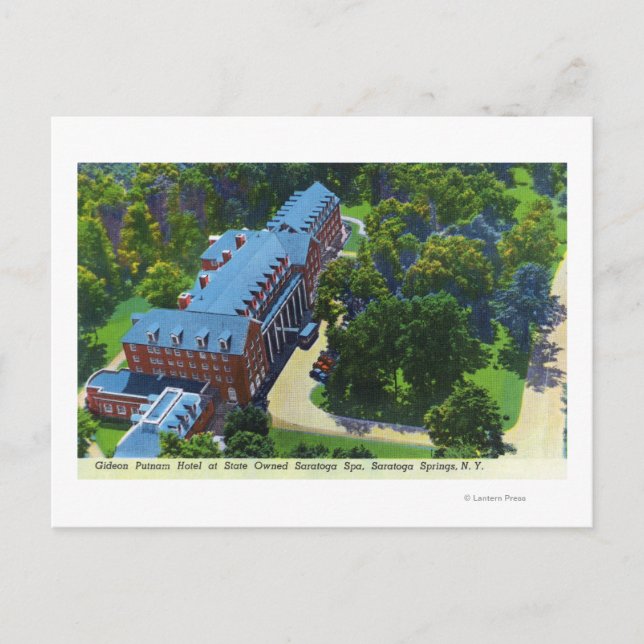 Luftbild des Hotels Gideon Putnam, Wellness-Center Postkarte (Vorderseite)