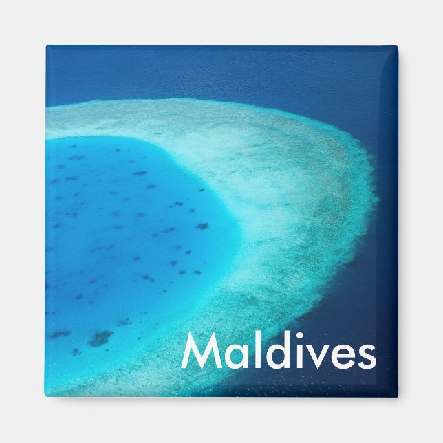 Luftbild des Malediven-Atolls Magnet (Vorne)