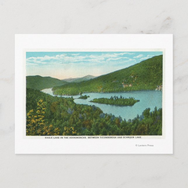 Luftbild des Sees Postkarte (Vorderseite)