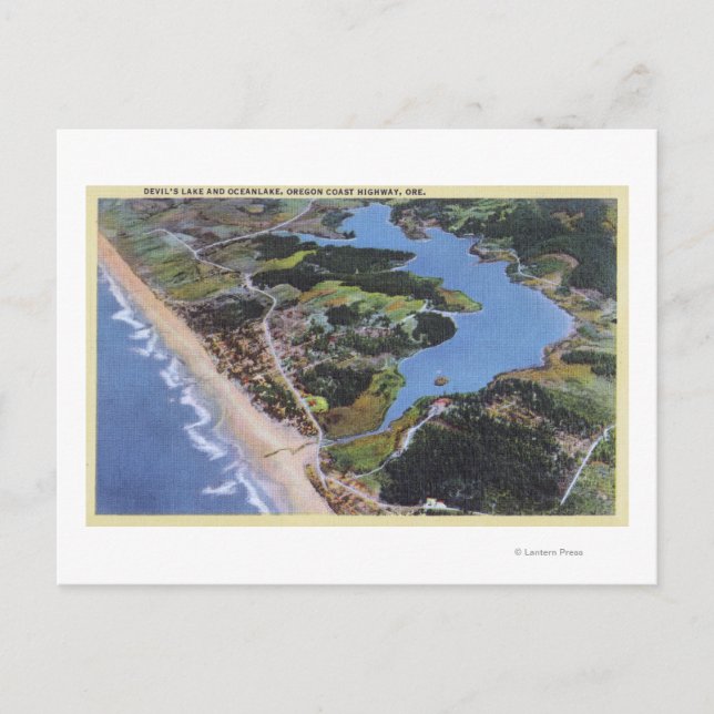 Luftbild des Teufelsees Postkarte (Vorderseite)