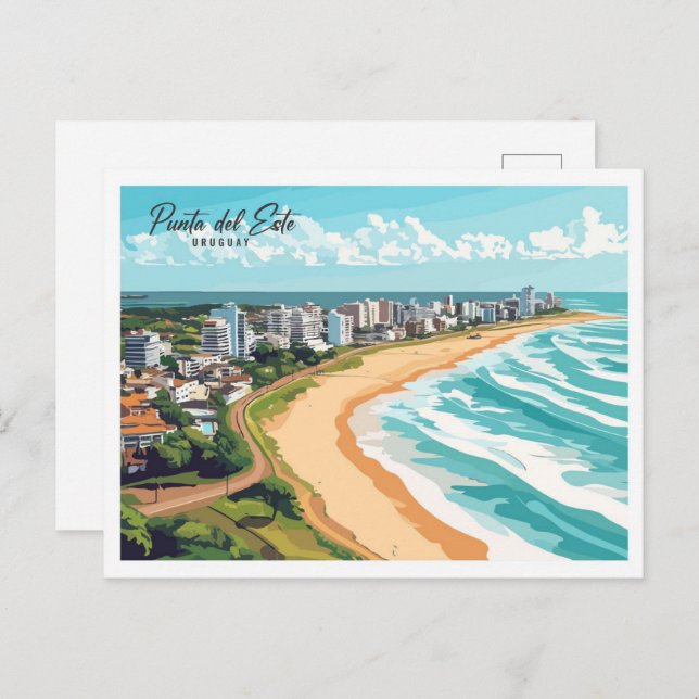 Luftbild Punta del Este Uruguay Postkarte (Vorne/Hinten)