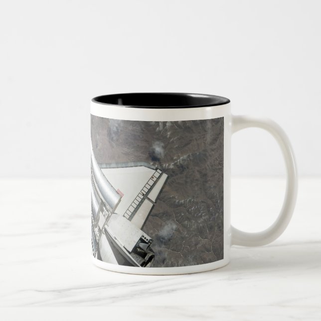 Luftbild Raumfährentdeckung Zweifarbige Tasse (Rechts)
