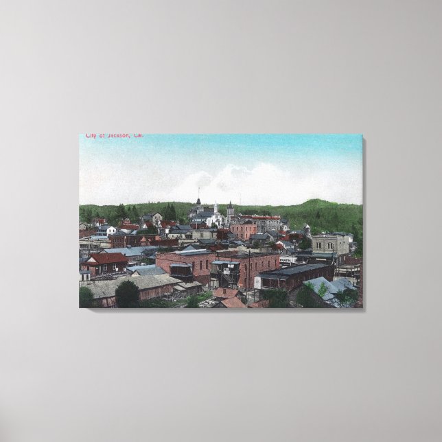 Luftbild Stadt # 2Jackson, CA Leinwanddruck (Vorderseite)