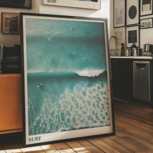 Luftbild-Surf-Fotografie Ozeanwelle Wandposter Poster