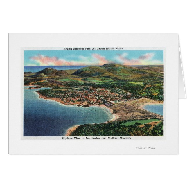 Luftbild von Bar Harbor und Cadillac (Vorderseite (Horizontal))