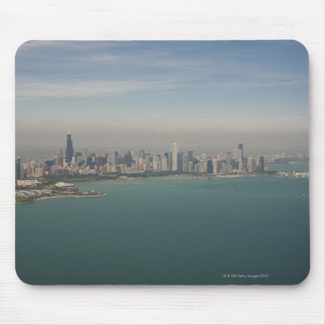 Luftbild von Chicago aus dem Michigan-See Mousepad (Vorne)