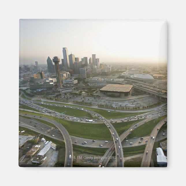 Luftbild von Dallas, Texas Magnet (Vorne)