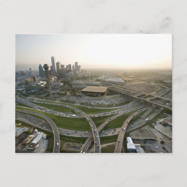 Luftbild von Dallas, Texas Postkarte (Vorderseite)