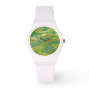 Luftbild von landwirtschaftlich genutzten Flächen  Armbanduhr