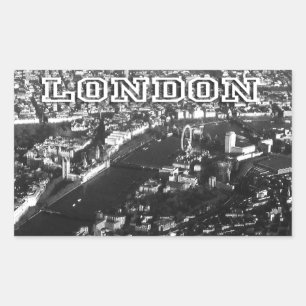 Luftbild von London Rechteckiger Aufkleber