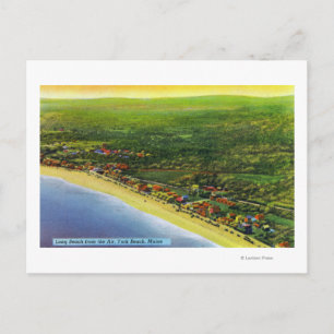 Luftbild von Long Beach am York Beach Postkarte