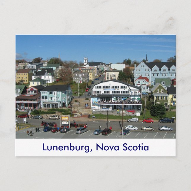 Luftbild von Lunenburg, Nova Scotia Postkarte (Vorderseite)
