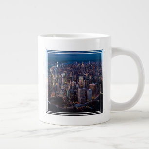 Luftbild von Manhattan Jumbo-Tasse