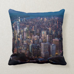 Luftbild von Manhattan Kissen
