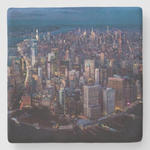 Luftbild von Manhattan Steinuntersetzer