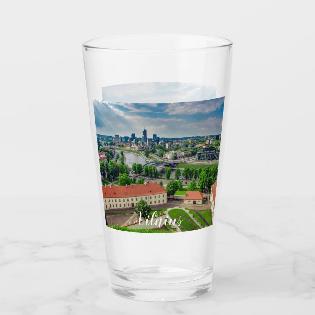 Luftbild von Vilnius, Litauen Glas (Vorderseite)