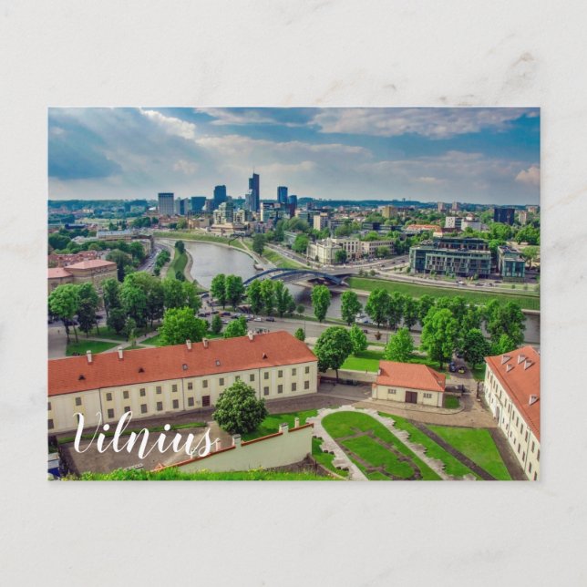 Luftbild von Vilnius, Litauen Postkarte (Vorderseite)