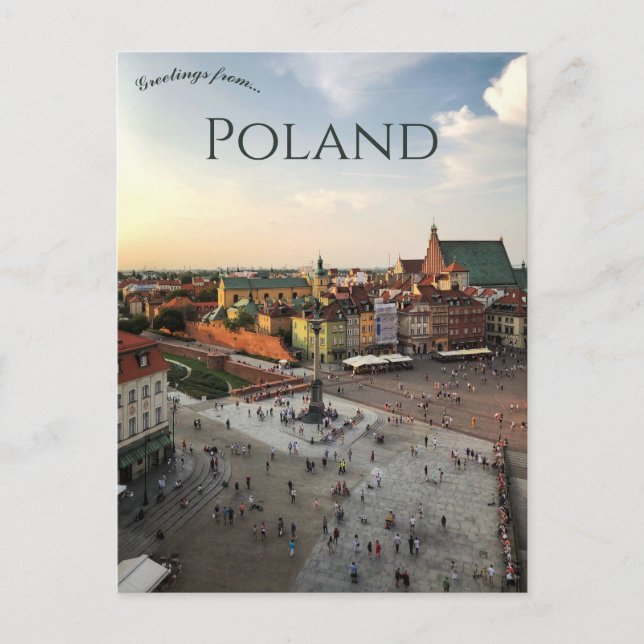 Luftbild Warschaus Polen Postkarte (Vorderseite)