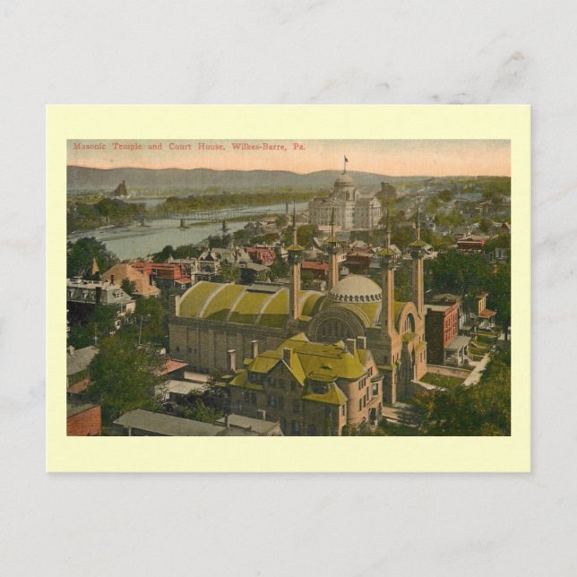 Luftbild, Wilkes Barre, Pennsylvania Vintag Postkarte (Vorderseite)