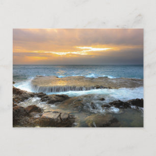 Luftbildaufnahmen an der felsigen Küste Feiertagspostkarte