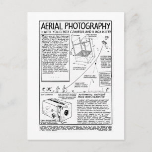 Luftbildfotografie mit Box-Kamera Postkarte